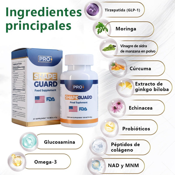 SHAPEGUARD🇺🇸 - GRASA ABDOMINAL, ESTREÑIMIENTO, HINCHAZÓN, HÍGADO GRASO.