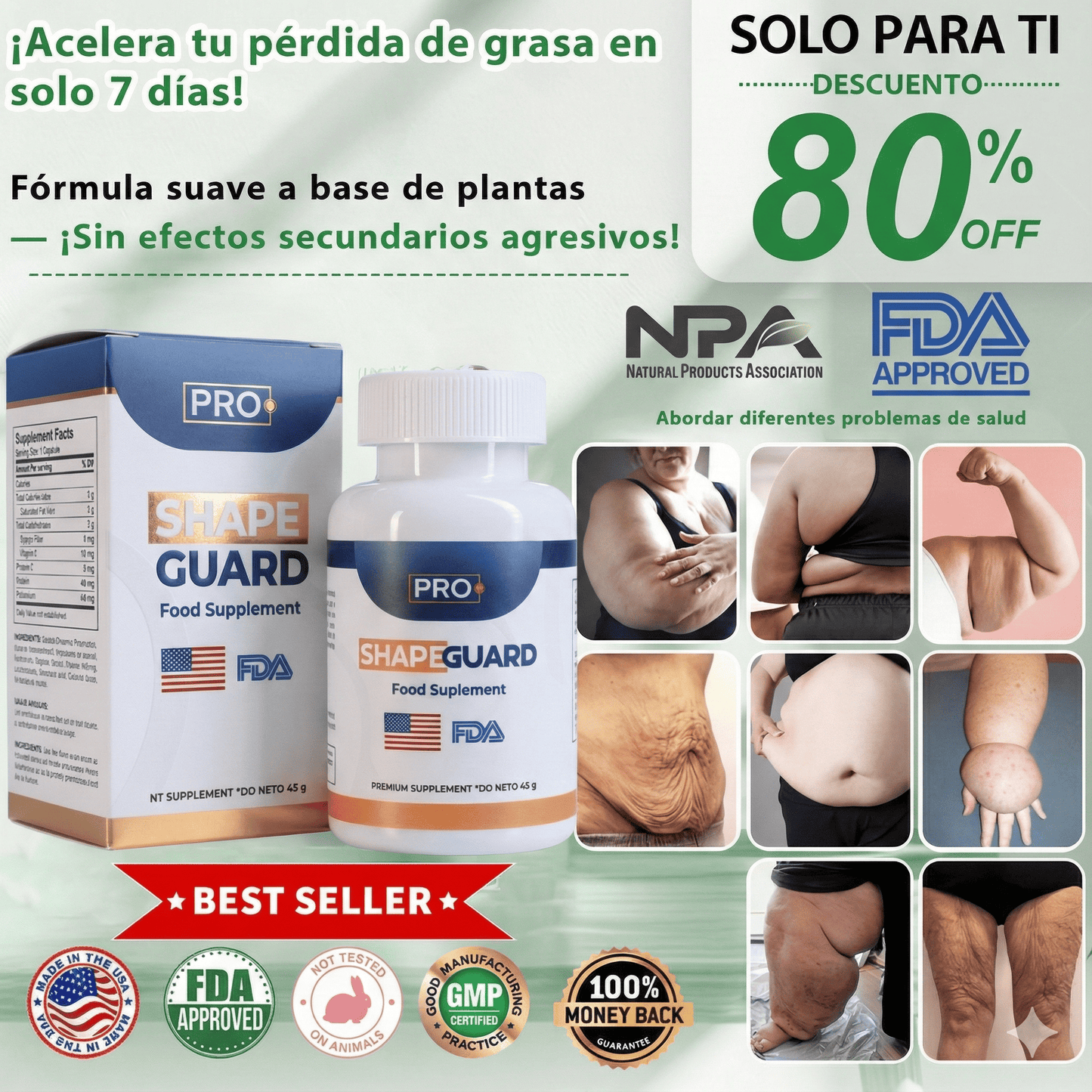 SHAPEGUARD PRO GLP 1 DUAL CORE - ADIÓS GRASA Y SOBREPESO, + SALUD INTESTINAL