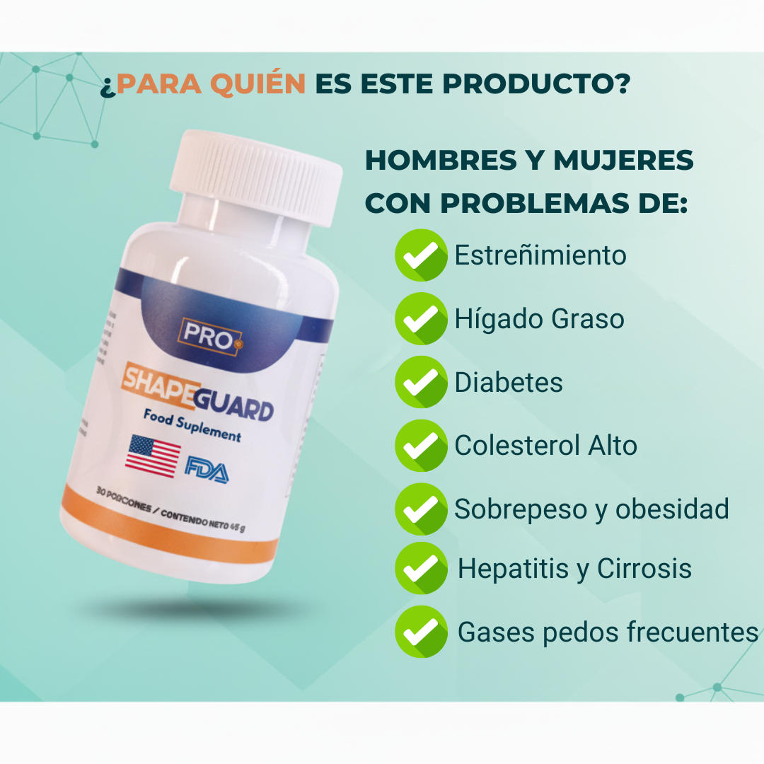 SHAPEGUARD🇺🇸 - Barriga grande, Gases frecuentes, Estreñimiento, Hígado Graso.